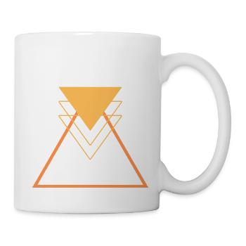 Orange Triangle Sacred Geometry Minimalism - Mug - white - Right