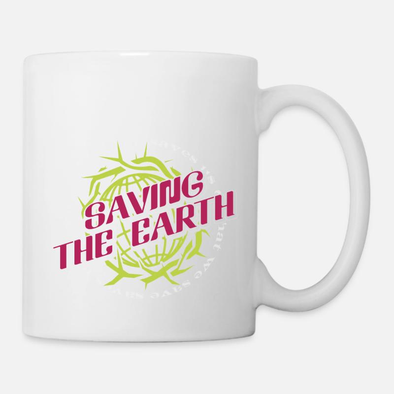 Saving The Earth Dunkel coole shirts at / ch - Tasse - Weiß