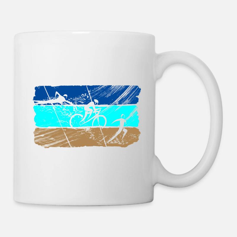Drapeau de Traithlon - Mug blanc - blanc
