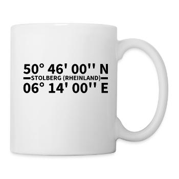 Stolberg (Rheinland) Koordinaten - Tasse - Weiß - Rechts