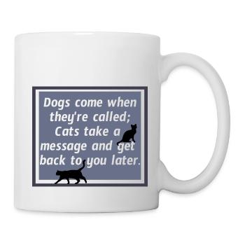 J’aime les vêtements / Les chats prennent un message - Mug blanc - blanc - Droite