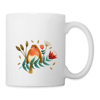 Vogel Roodborst Robin Bird - Mug - white - Right