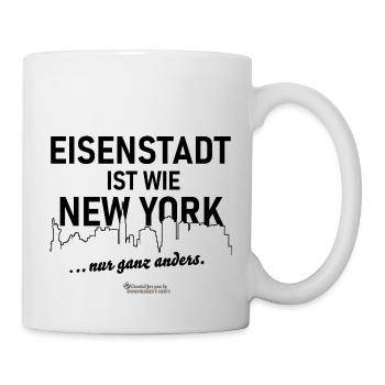 Eisenstadt ist wie New York - Tasse - Weiß - Rechts