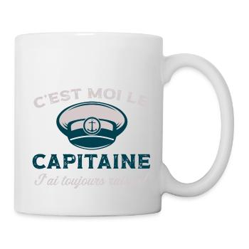 C'est moi le capitaine cadeau humour marin papa - Mug blanc - blanc - Droite