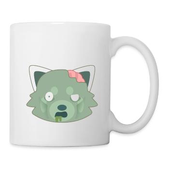 Red panda disguised as a zombie for Halloween - Mug - white - Right