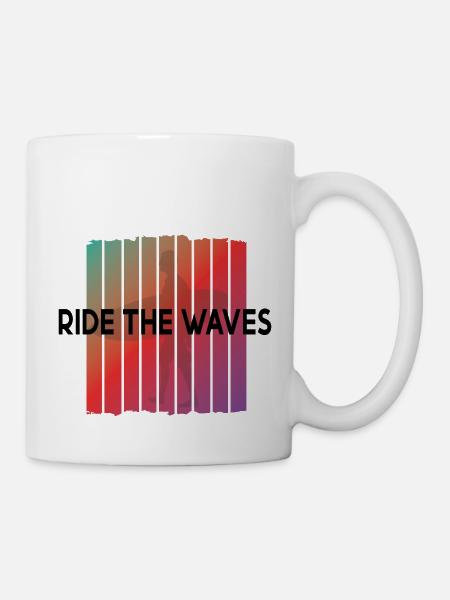 Surfing Surfboard Surfer Geschenksidee - Tasse - Weiß
