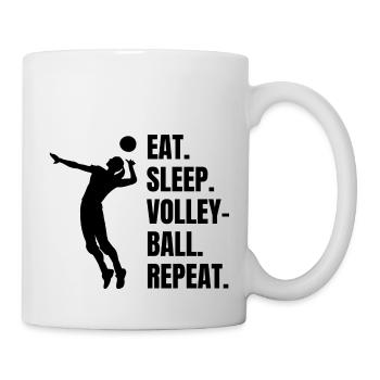 Volleyball Volleyballer Beachvolleyball Geschenk - Tasse - Weiß - Rechts
