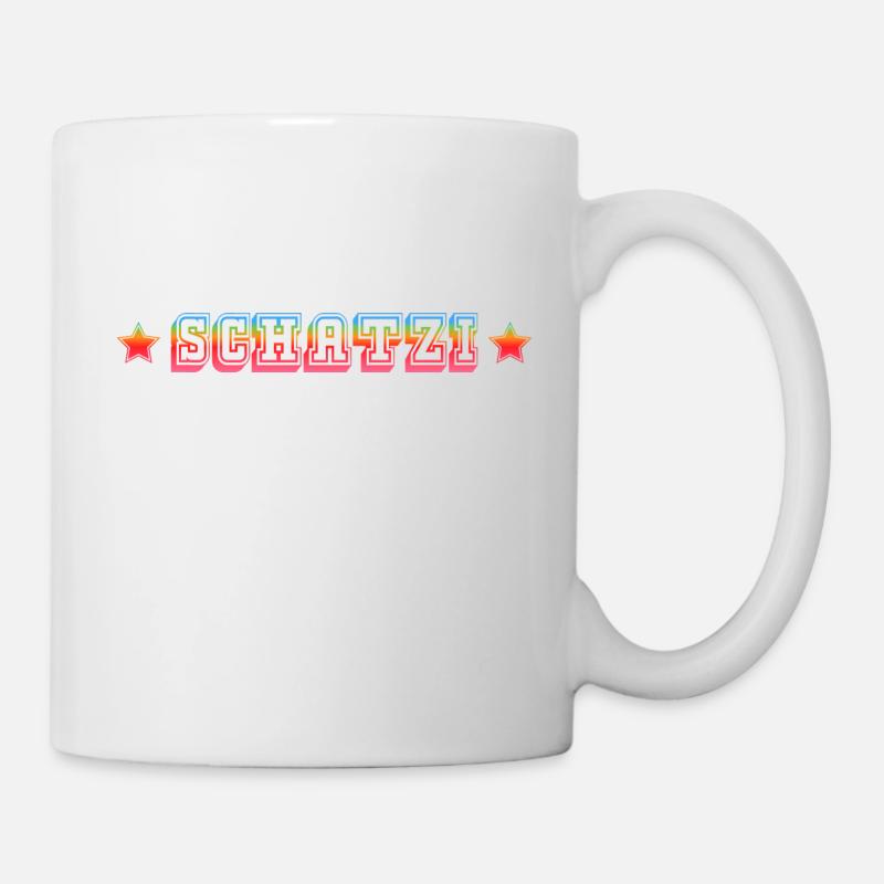 SCHATZI rainbow star shirt - Tasse - Weiß