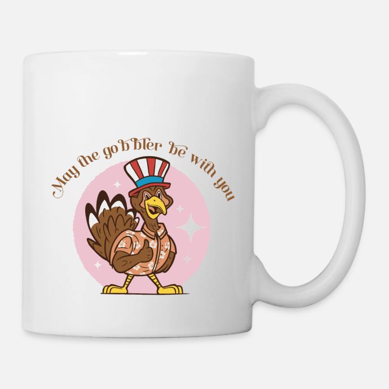 May the Gobbler be with you - Tasse - Weiß
