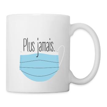 Plus jamais | Tee-shirt à message - Mug blanc - blanc - Droite