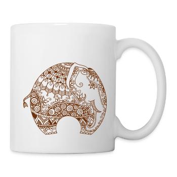 ELEPHANT LINE - Mug blanc - blanc - Droite