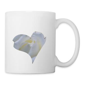 White Rose Heart - Mug - white - Right