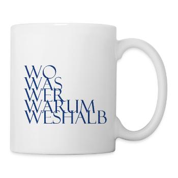 Fragen über Fragen - Tasse - Weiß - Rechts