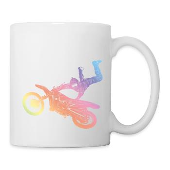 Motocross Silhouette - Mug blanc - blanc - Droite