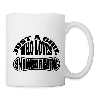 Snowboard Girl Winter Sports Snowboarder Woman - Mug - white - Right