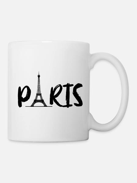 Paris mit Eifelturm - Tasse - Weiß