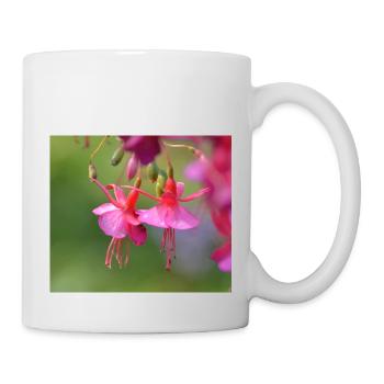 rosa blume - Tasse - Weiß - Rechts
