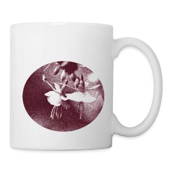 Fleur rétro - Mug blanc - blanc - Droite