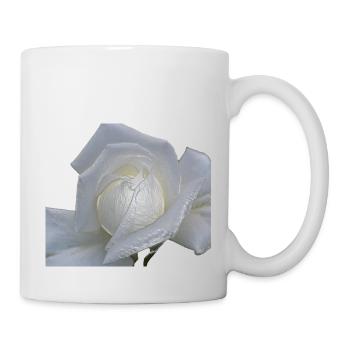 rose weiss - Tasse - Weiß - Rechts