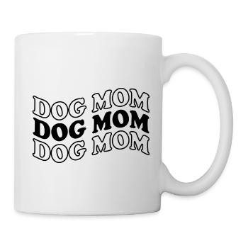 dog mom ondule - Mug blanc - blanc - Droite