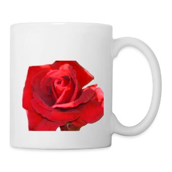 rote rose - Tasse - Weiß - Rechts