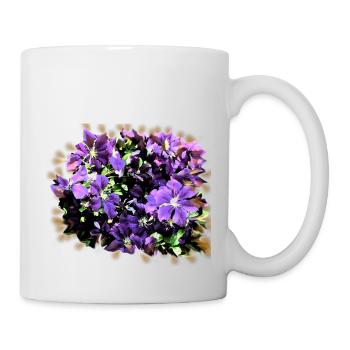 prairie de fleurs pourpres - Mug blanc - blanc - Droite