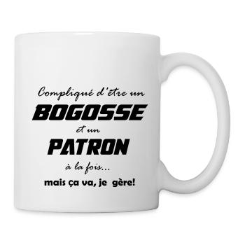Compliqué d'être un bogosse et un patron - Mug blanc - blanc - Droite