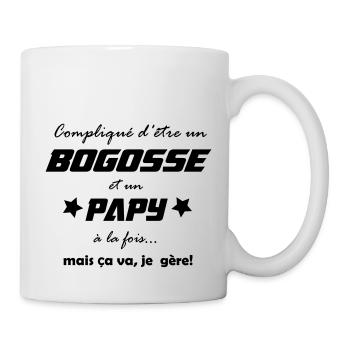 Compliqué d'être un bogosse et un Papy - Mug blanc - blanc - Droite