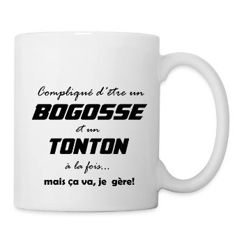 Compliqué d'être un bogosse et un Tonton - Mug blanc - blanc - Droite