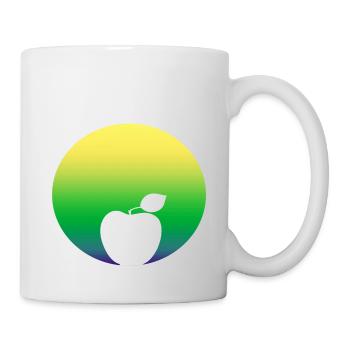 Apfel in gruen - Tasse - Weiß - Rechts