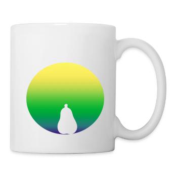birne in gruen - Tasse - Weiß - Rechts