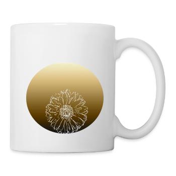 Sonnenblume - Tasse - Weiß - Rechts