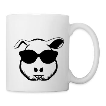 Guinea Pig Cool Sunglasses Funny Vector 6 - Mug - white - Right