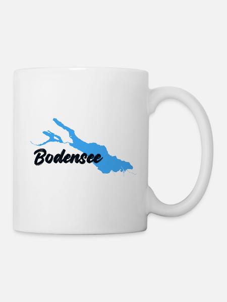 Bodensee schwarz - Tasse - Weiß