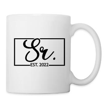 Sr. Est. 2022 Verlobung für die Hochzeitsfeier des Bräutigams - Tasse - Weiß - Rechts