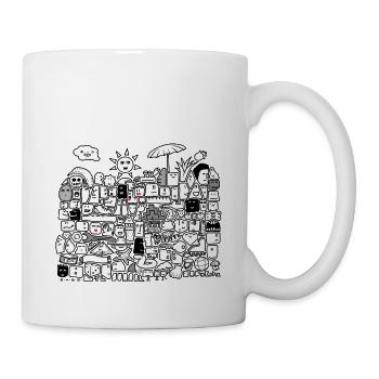 Summer Stone Faces Grey - DIGITAL - Mug - white - Right
