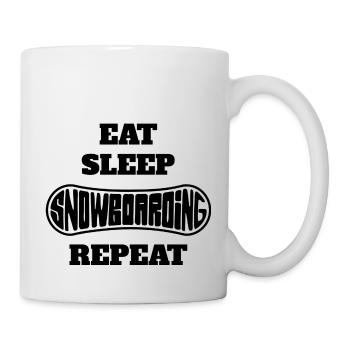 Slogan snowboard sports d’hiver snowboarders - Mug blanc - blanc - Droite