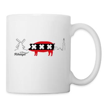 Le porc d'Amsterdam - Mug blanc - blanc - Droite