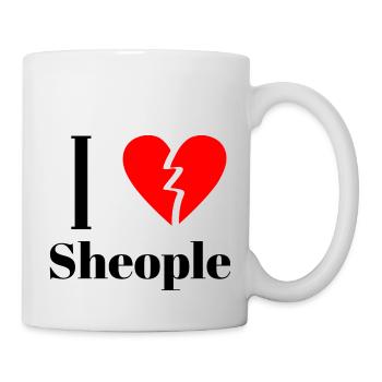 Déclaration de conception ironique de Sheople - Mug blanc - blanc - Droite