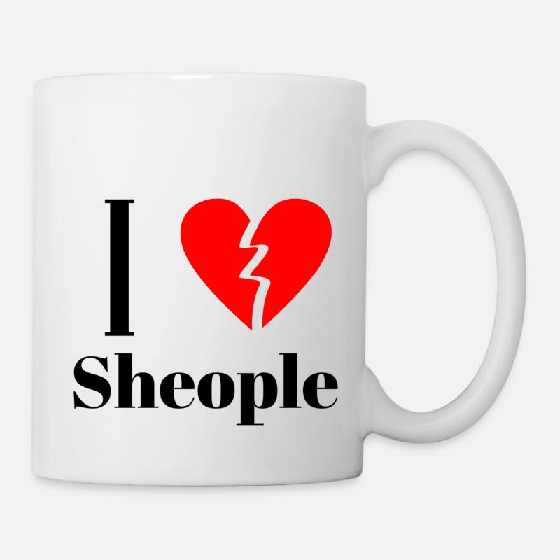 Ironisches Sheople design Statement - Tasse - Weiß
