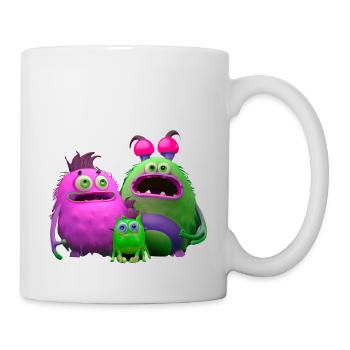 Monster Familie - Tasse - Weiß - Rechts