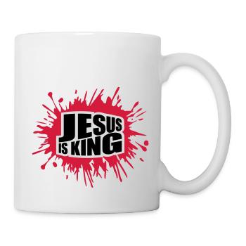 Citation de Jésus est roi - Mug blanc - blanc - Droite