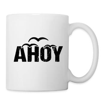Ahoy See Gruß Küste - Tasse - Weiß - Rechts