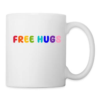 free hugs - Tasse - Weiß - Rechts