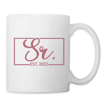 Sr. Est. 2022 Verlobung für die Hochzeitsfeier des Bräutigams - Tasse - Weiß - Rechts