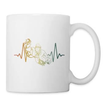 Herzschlag Doktor Arzt Notarzt Krankenpflgerin - Tasse - Weiß - Rechts