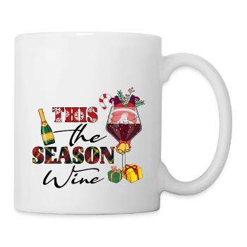 Noël, vin Noël, vin rouge vin drôle vin vin - Mug blanc - blanc - Droite