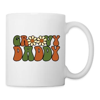 Retro Groovy Daddy Matching Family Baby Shower - Mug blanc - blanc - Droite
