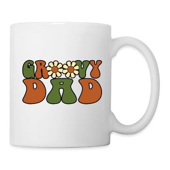 Retro Groovy Dad Matching Family Baby Shower - Mug blanc - blanc - Droite