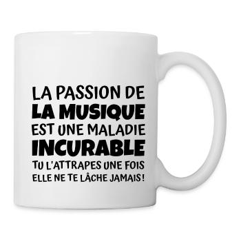 la passion de la musique / humour musique - Mug blanc - blanc - Droite